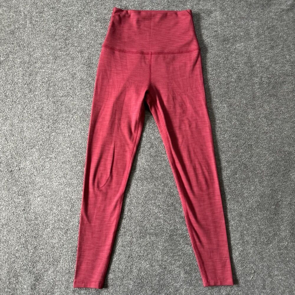 Beyond Yoga ribbed Leggings Red Women’s Size XS Gym Workout 23” inseam